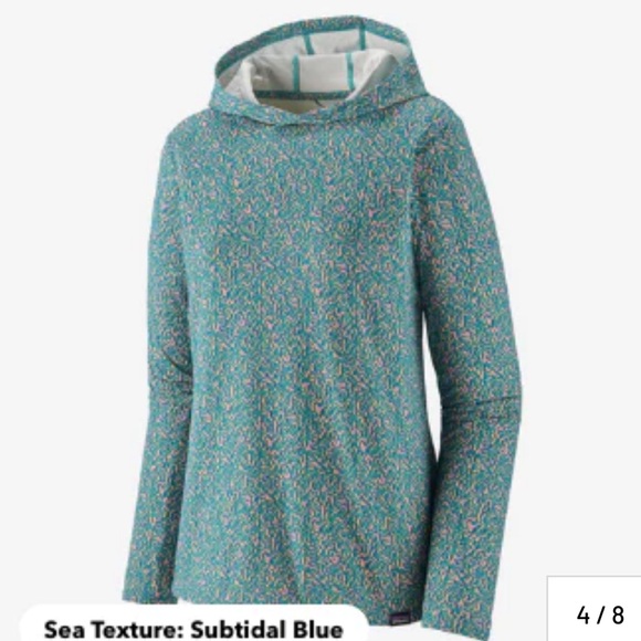 Patagonia nwot Capilene cool daily hoody pullover stretchy blue spring break top - Picture 6 of 6